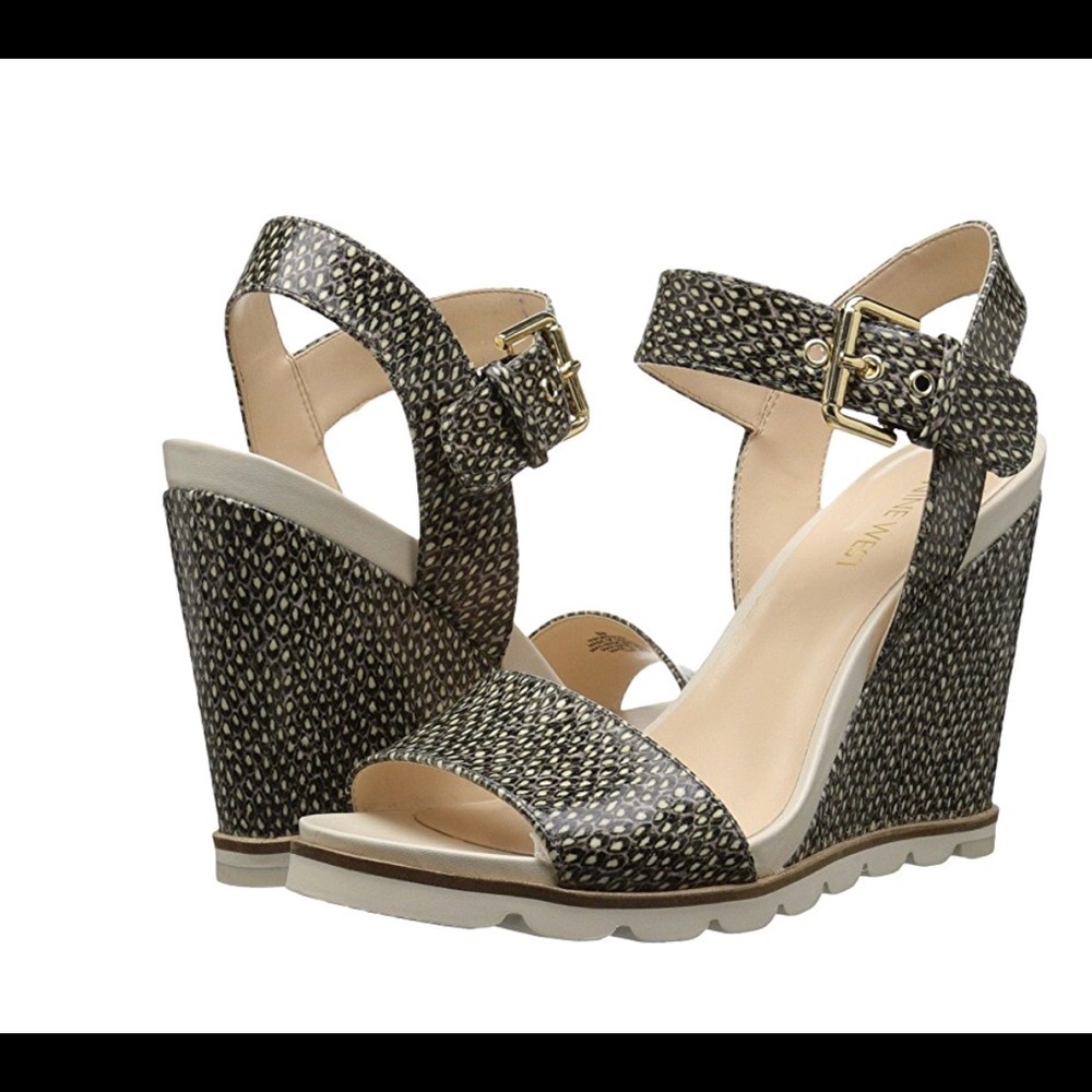 Nine West Women's Gronigen Synthetic Wedge Sandal